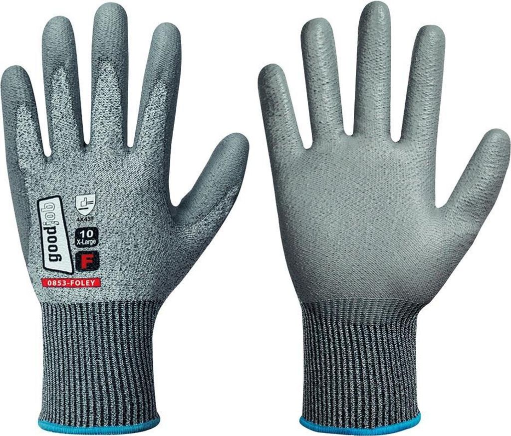 goodjob Schnittschutzhandschuh FOLEY, Cut F, grau, Gr.11