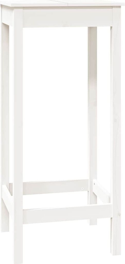 vidaXL Bartisch Weiß 50x50x110 cm Massivholz Kiefer