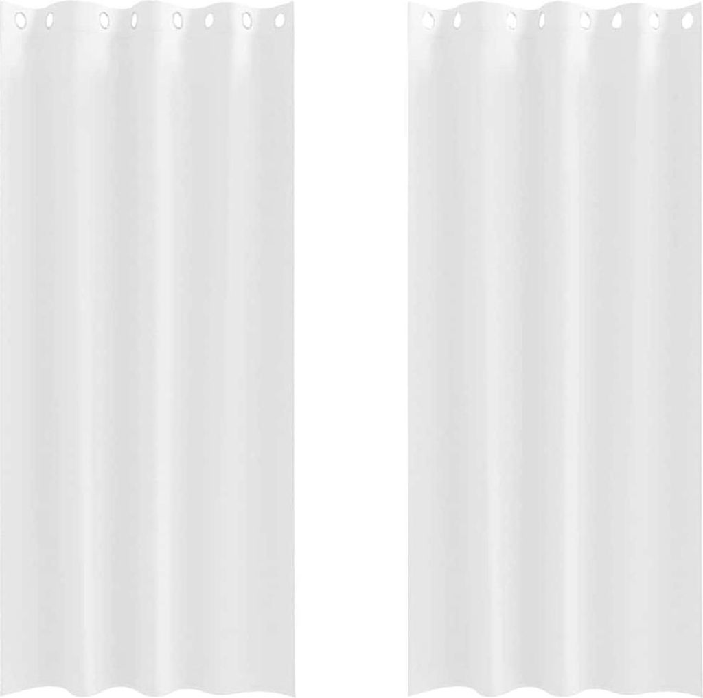 vidaXL Verdunkelungs-Vorhänge mit Ringen 2 stk. Reinweiß Produktbild 