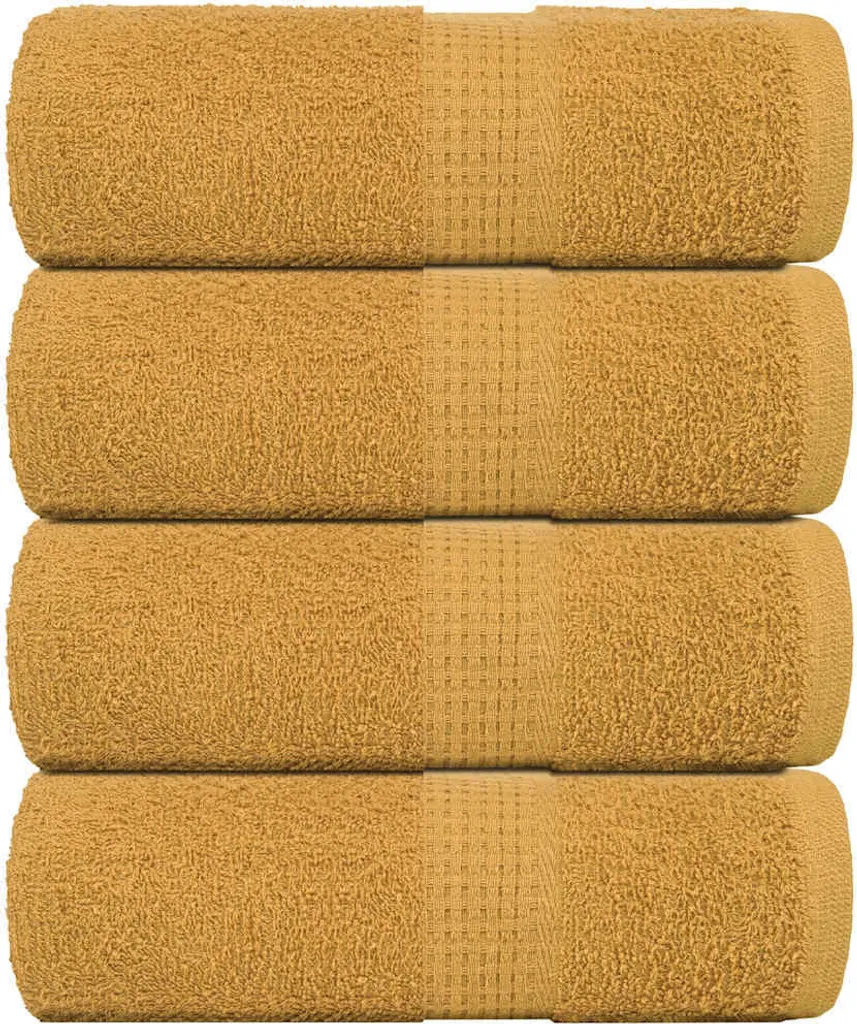Salviette FROGN Oro 30x30 cm | Set 4 Pezzi Spugna Cotone 360g