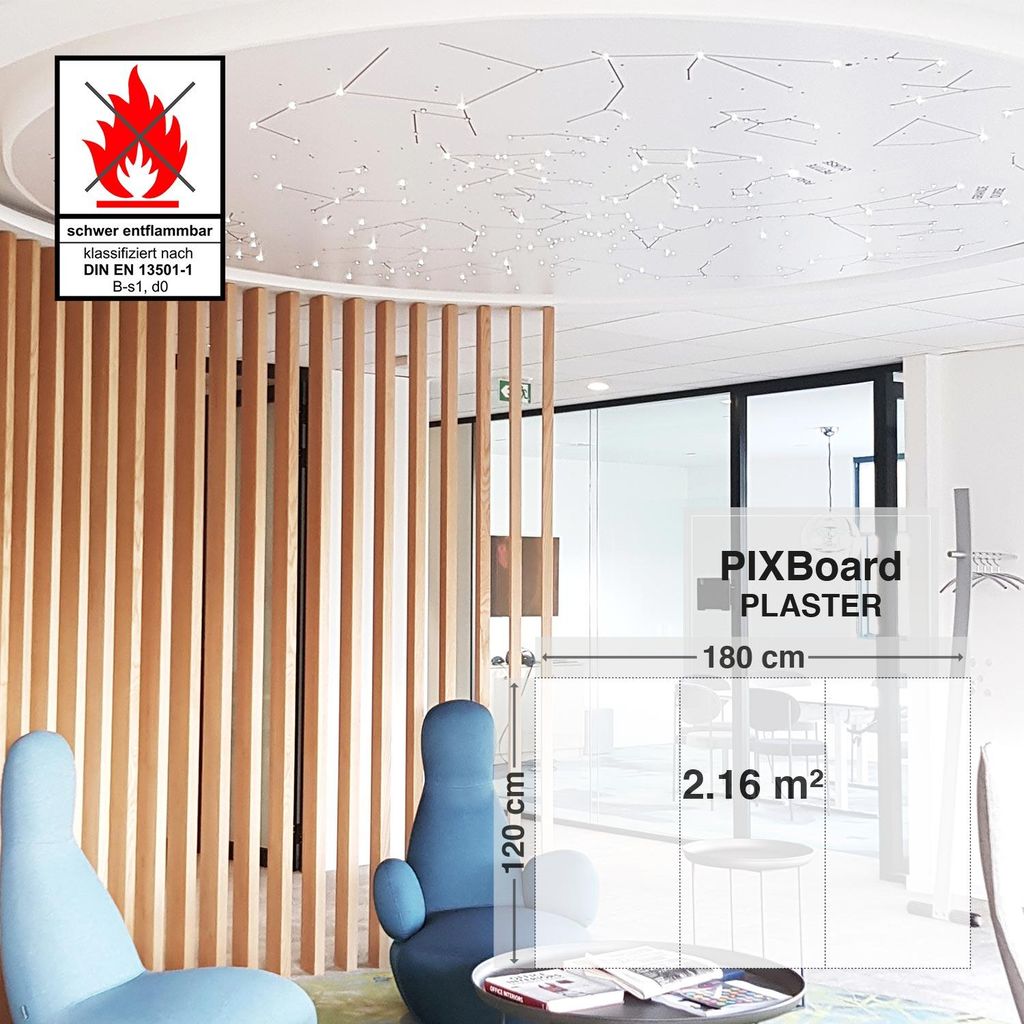 Bausatz Pixlum PLASTER LED Sternenhimmel (120 cm x 180 cm) mit 90 PixLEDs - Warmweiß