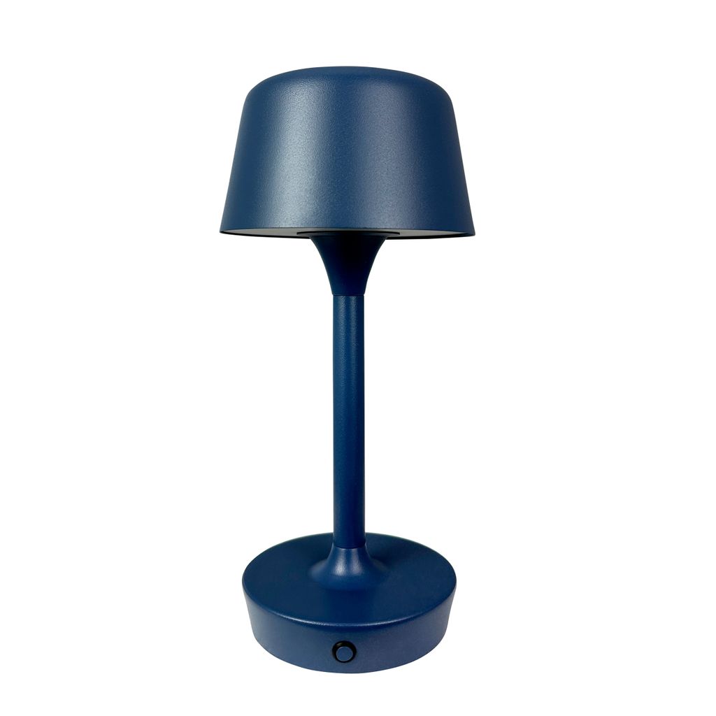 Tischlampe, Kabellos Dimmbar Tischleuchte, Led Tischleuchte Metall, Leselampe, USB Wiederaufladbare, FLOW blau