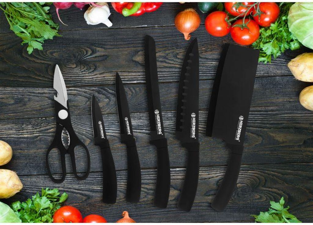 Set Di 3 Coltelli Da Cucina In Acciaio Inox 50Cr15Mov Con Lama Affilata E Manico In Legno - Regalo Chef - 5
