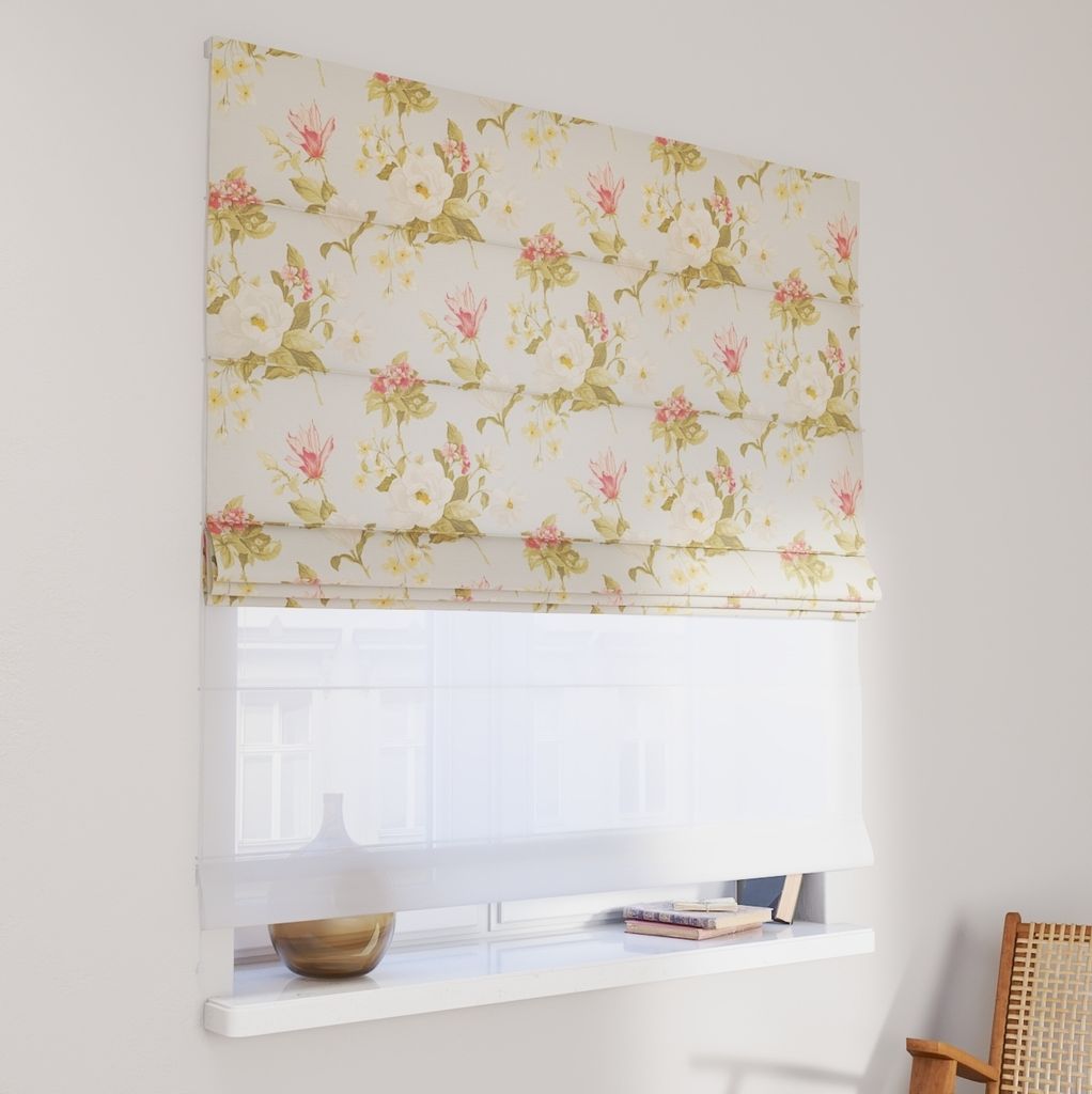 Dekoria Doppelraffrollo Duo, blau-grün, 120 x 150 cm