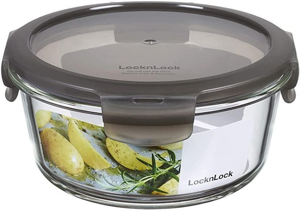 LocknLock  oven glass 650ml Ø 155 x 75 mm, Deckelfarbe grau Immagine del prodotto 