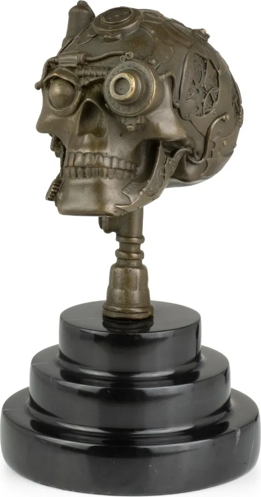 Objet de Décoration Crâne Moritz - Bronze Massif pour Intérieur Chic