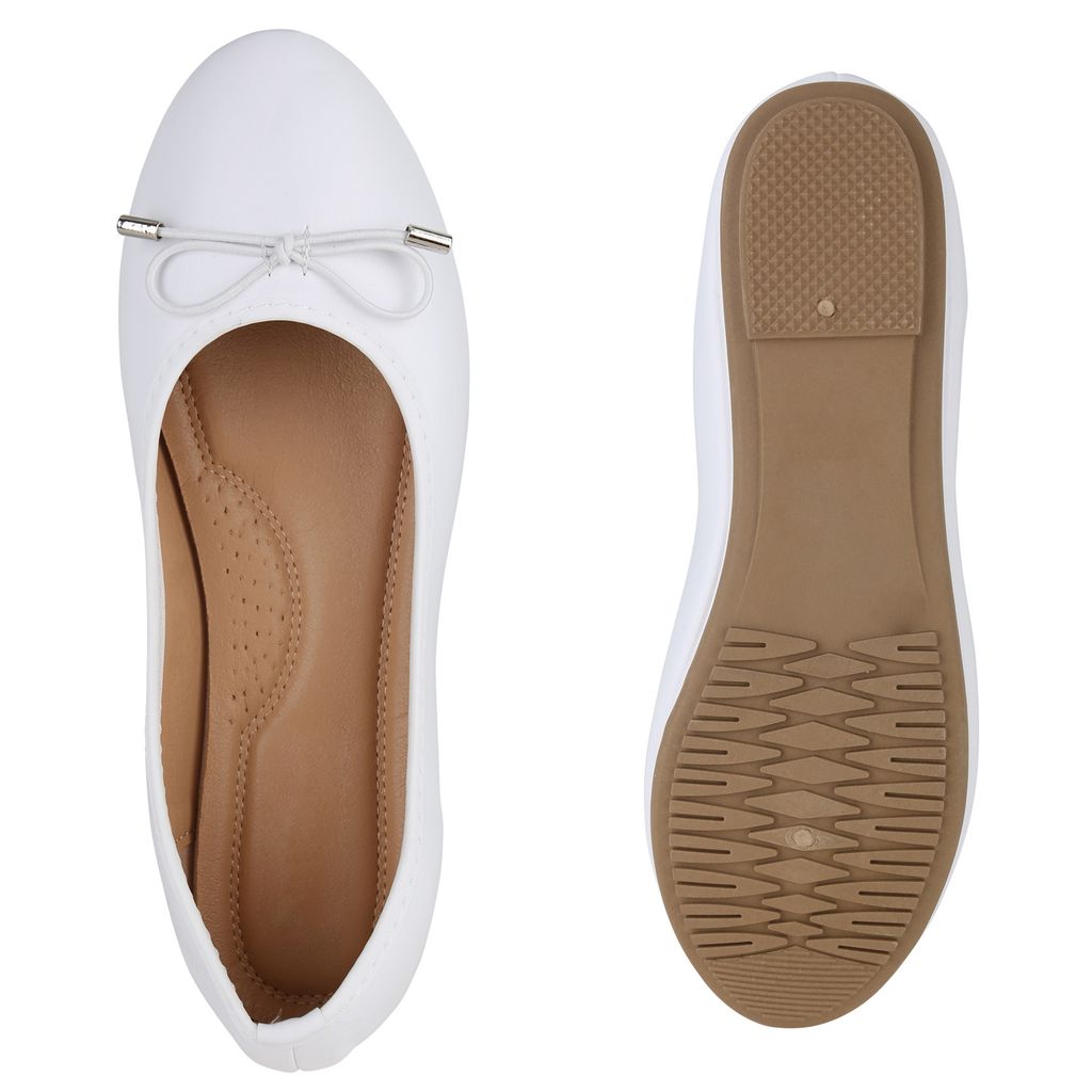 VAN HILL Damen Klassische Ballerinas Schleifen Elegante Produktbild 3