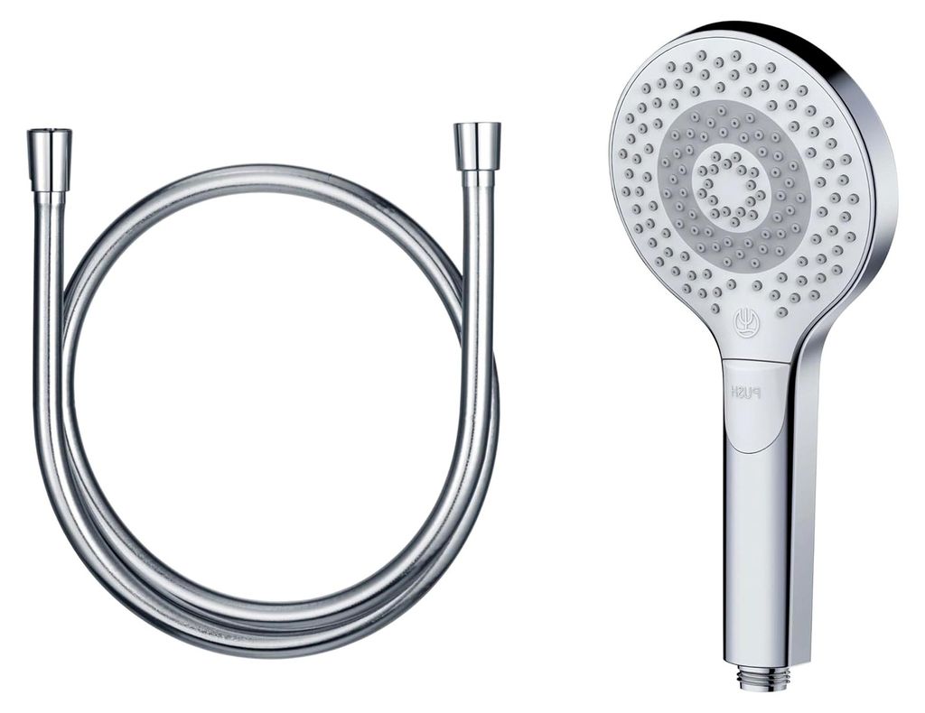 X3 Universal Duschkopf mit Schlauch, Duschbrause optional wassersparend mit 3 Strahlarten (Body, Hair, Skin), reinigungsfreundlicher Brausekopf Ø ...