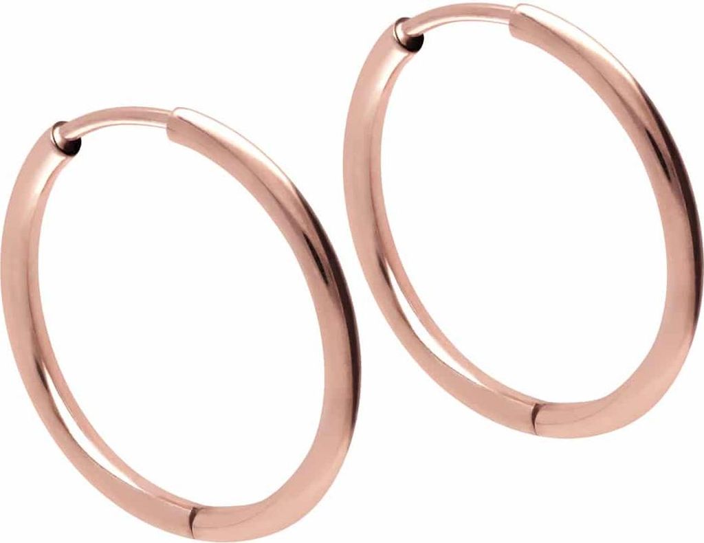 Chirurgenstahl Ohrclicker Creolen RoséGold Innendurchmesser: 16mm + Designstärke: 1,6 mm (0,8 mm Stabstärke)mm