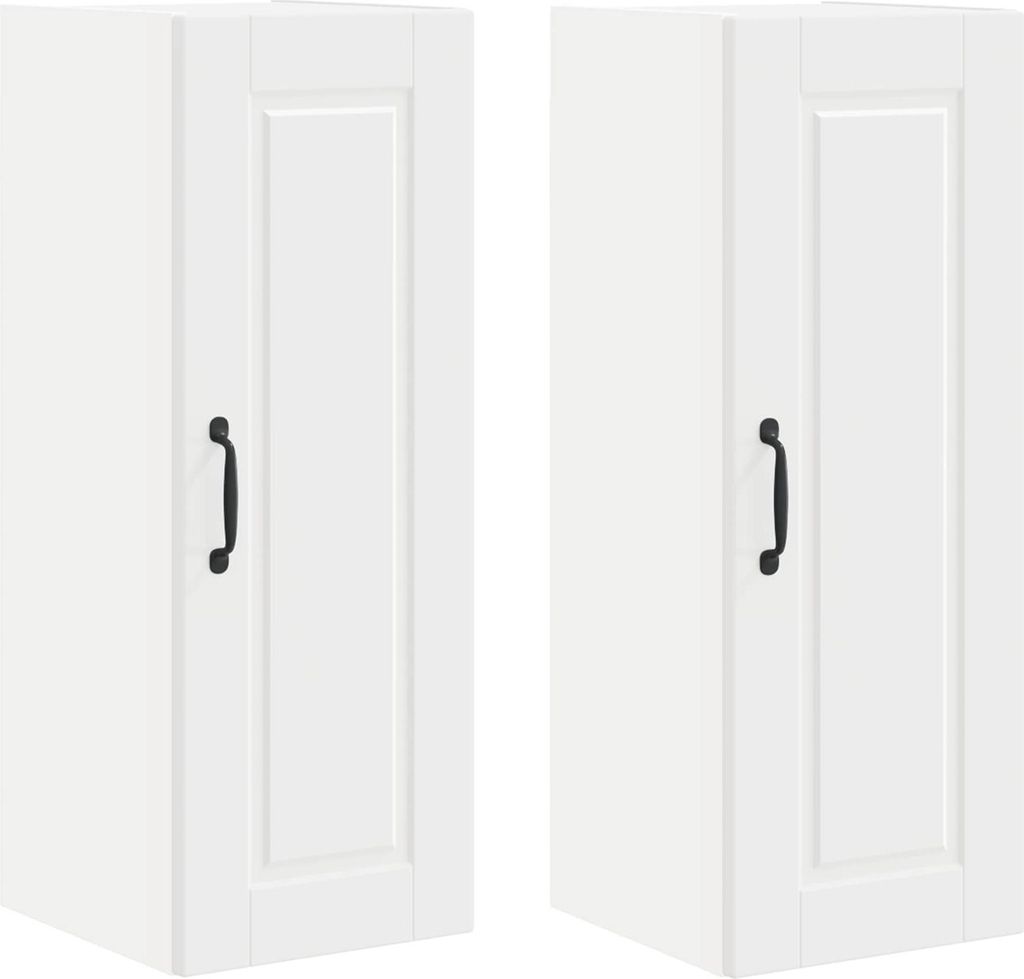 Küchenschrank mit Tür 2 pcs Weiß 30 x 31 x 80 cm Holzwerkstoff