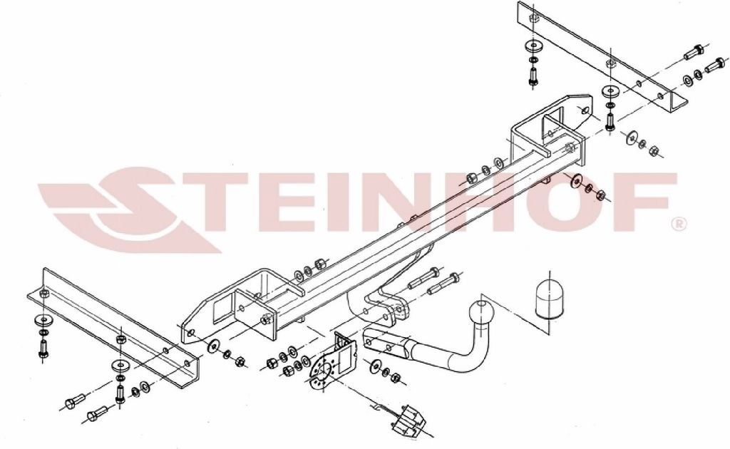 Z547380 Anhängerkupplung passend für OPEL Astra IV (J) 12/2009-09/2015 starr