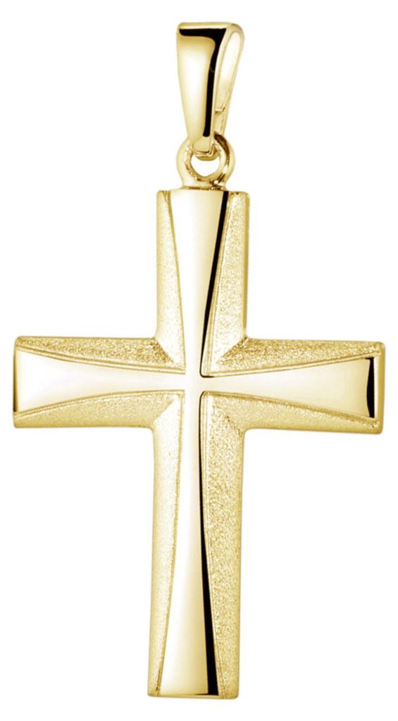 MATERIA Kreuz Anhänger Gold Herren Damen - Kettenanhänger Produktbild 