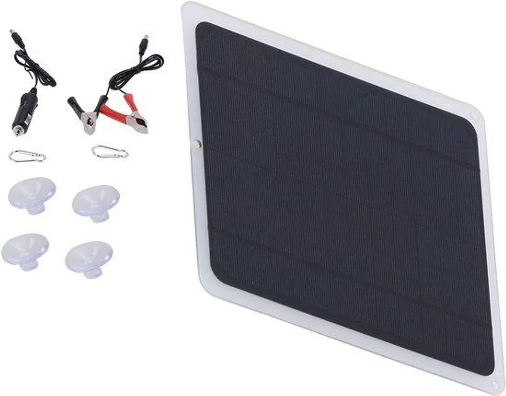 Maintenance Batterie Solaire 12V 20W pour Camping-car Bateau et Moto Portable
