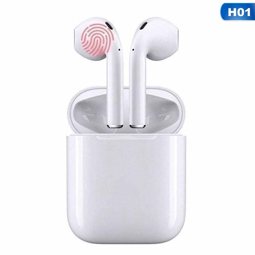 Bluetooth 5.0 Kabellose Kopfhörer Touch-Kopfhörer mit Mikrofon Noise Cancelling 3D Stereo wasserdichte Sport-Headset-Kopfhörer für Apple Airpods Android/iPhone automatische Kopplung 
