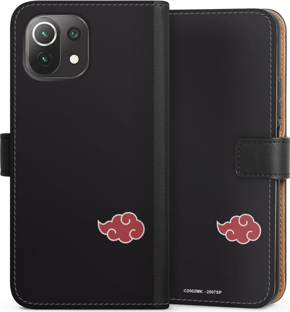 DeinDesign Klapphülle für Xiaomi Mi 11 Lite 5G NE Handytasche Lederhülle Tasche Naruto Shippuden Offizielles Lizenzprodukt Akatsuki