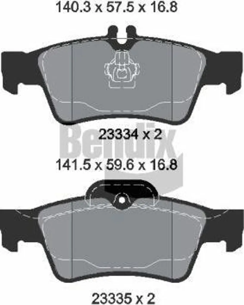 Bendix BPD1097 Jeu de Plaquettes de Frein à Disque OE 0004230230 CLS