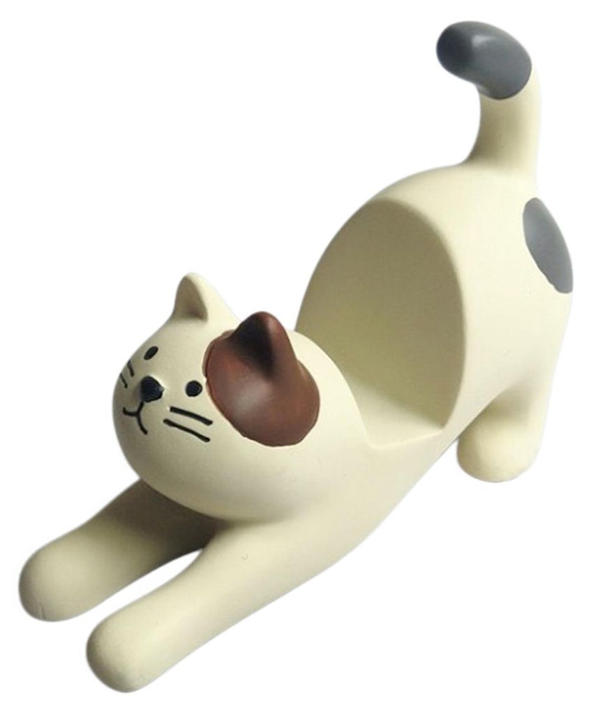 Handyhalter in Katzenform aus Kunstharz, niedlicher Brillenhalter in Katzenform, Tiergeschenk für Katzenliebhaber, Dekoration für Zuhause oder Sc...