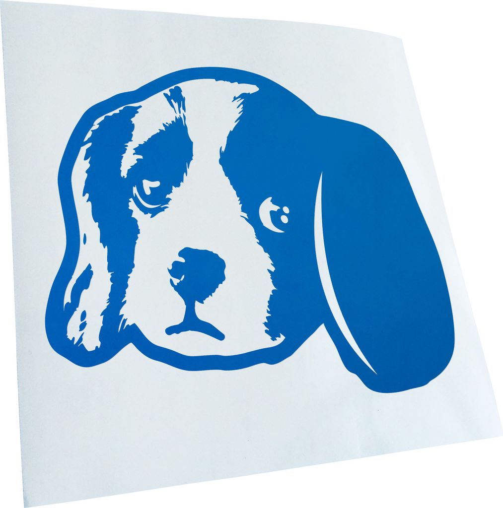 Kiwistar - Autoaufkleber - English Toy Spaniel Hund - Blau - 24x20cm - Aufkleber für Auto, Laptop, Fahrrad, LKW, Motorrad Mehrfarbig JDM Decal Racing