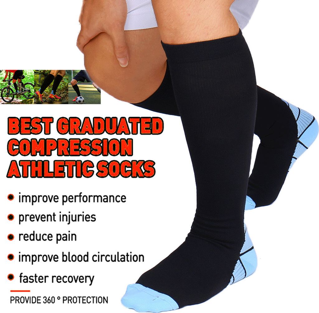 5 Paar Sport Kompressionsstrümpfe Stützstrümpfe Produktbild 6