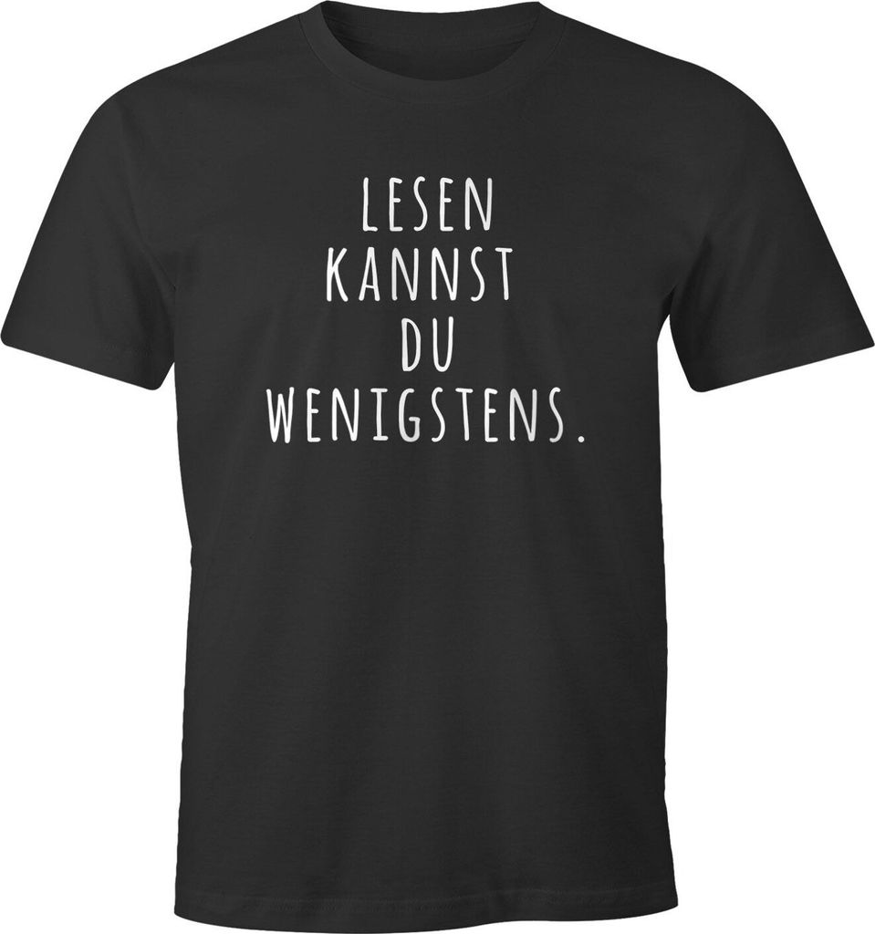 Herren T-Shirt Lesen kannst du wenigstens. lustiges Spruch Fun-Shirt Moonworks anthrazit 4XL
