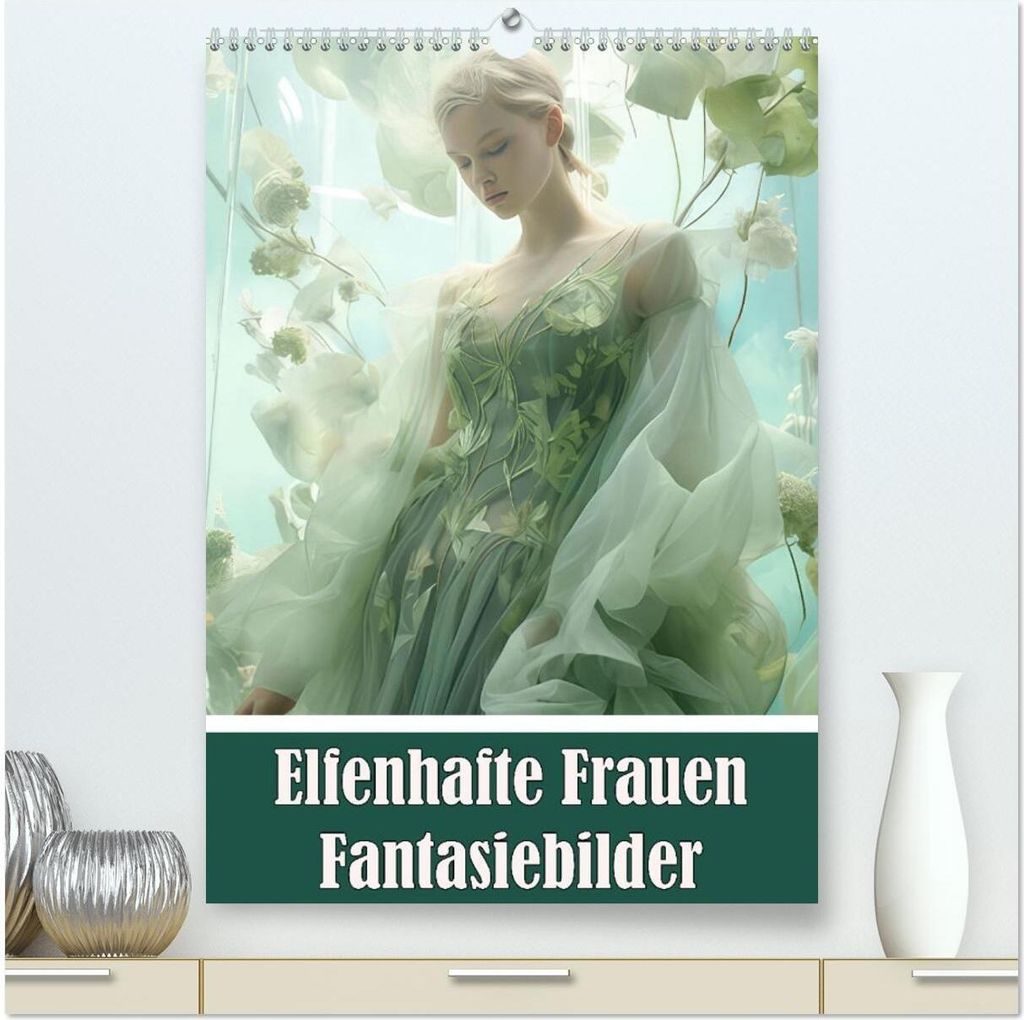 Elfenhafte Frauen Fantasiebilder (hochwertiger Premium Wandkalender 2026 DIN A2 hoch), Kunstdruck in Hochglanz