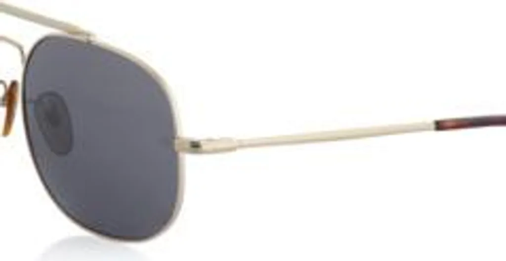 Lunettes de soleil pour hommes en or Aviateur Modèle Classique Or 24k - 5