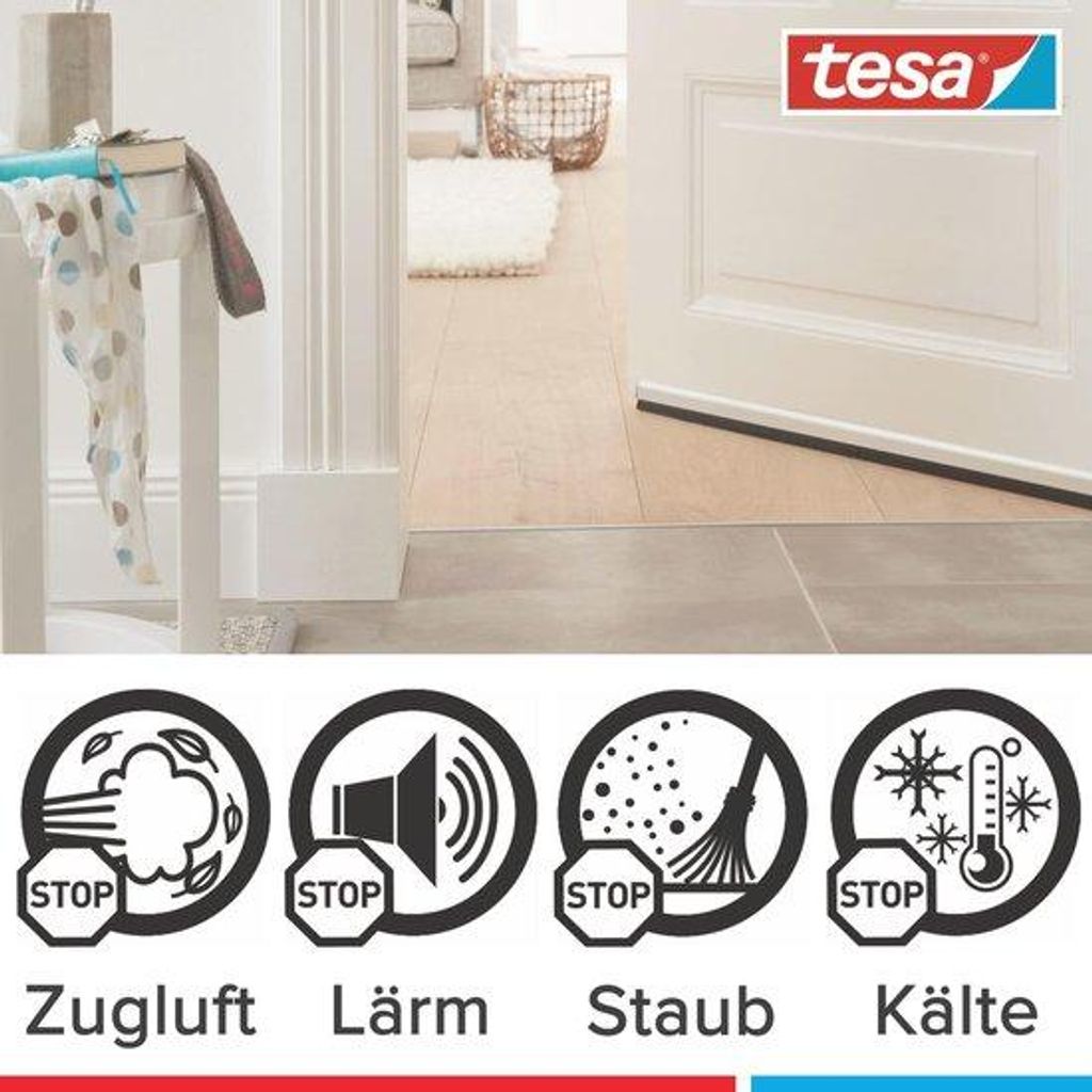Selbstklebende Türdichtung braun bis 15mm