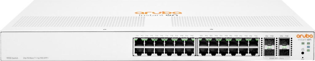 HPE Networking Instant On Switch 24p Gigabit 4p SFP+ 1930 Managed L2+ Gigabit Ethernet (10/100/1000) 1U Weiß