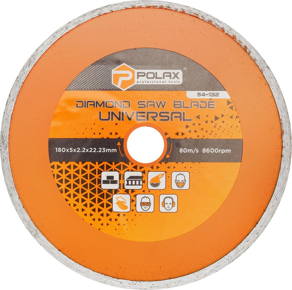 Diamanttrennscheibe zum Schneiden von Fliesen Universal 180х5х2,2x22,23 Polax