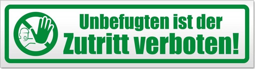 Unbefugten Zutritt verboten Magnetschild Schild magnetisch