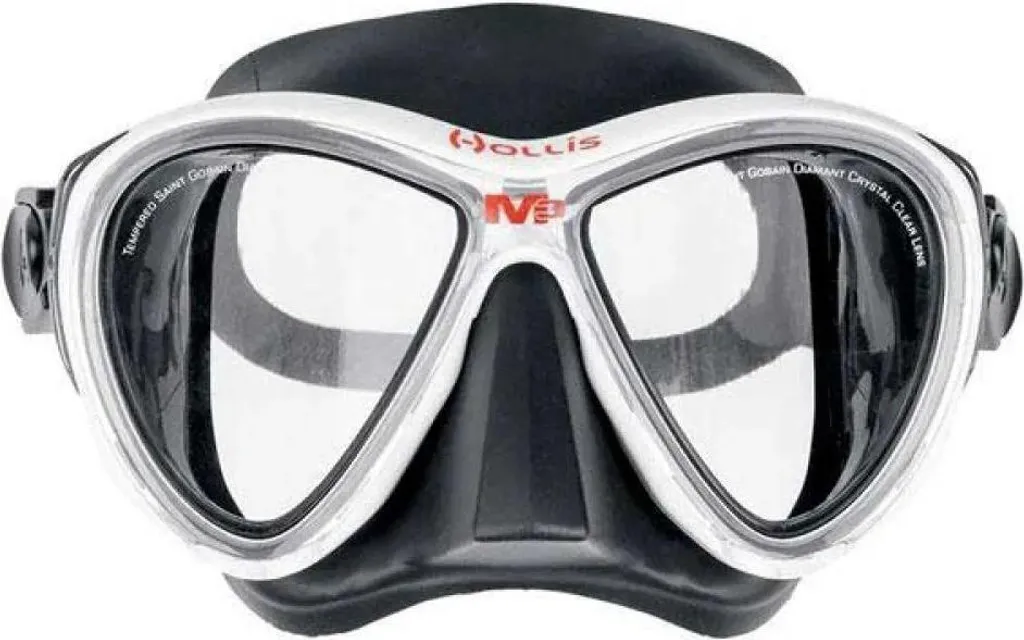 Masque de plongée Hollis M3 avec Verre Optique Saint-Gobain Noir Adulte