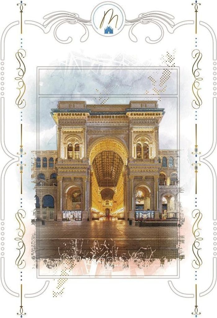 Karte 12 x 18 cm + Umschlag Galerie Mailand – DaVinci