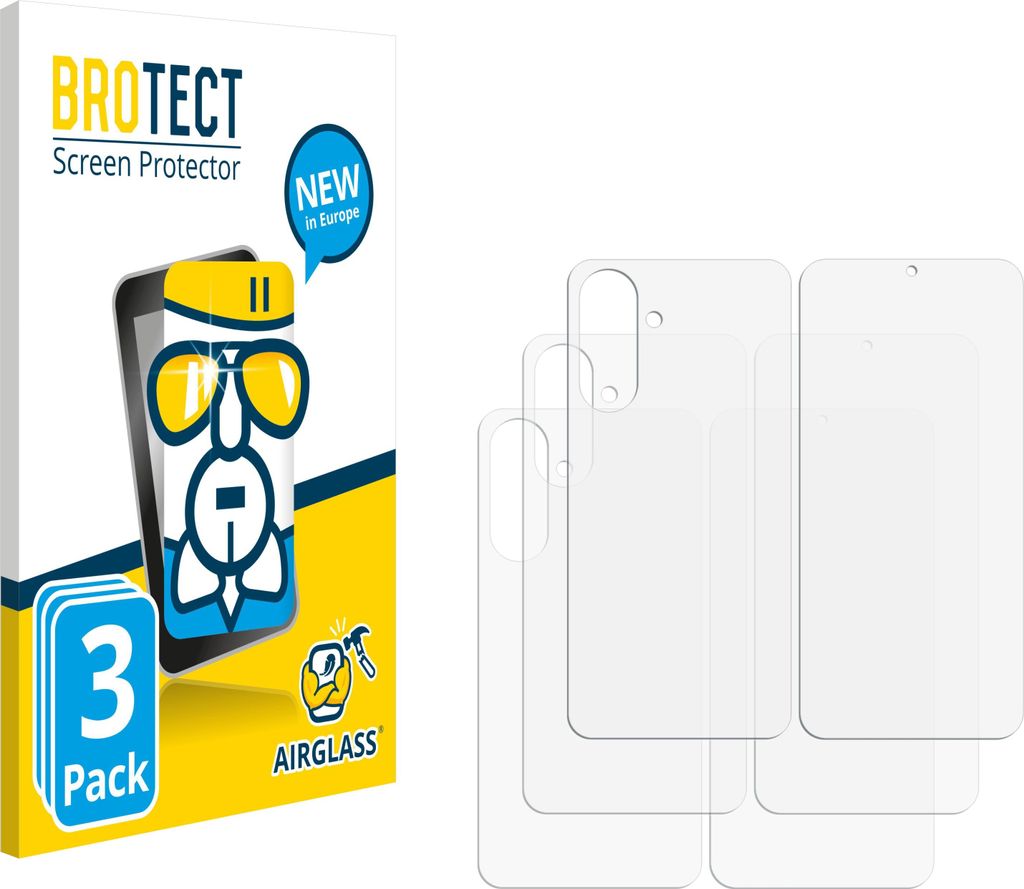 3x BROTECT Schutzglas für Samsung Galaxy A17 4G (Display+Rückseite) Schutzfolie Panzer Folie Glas Display Schutz klar