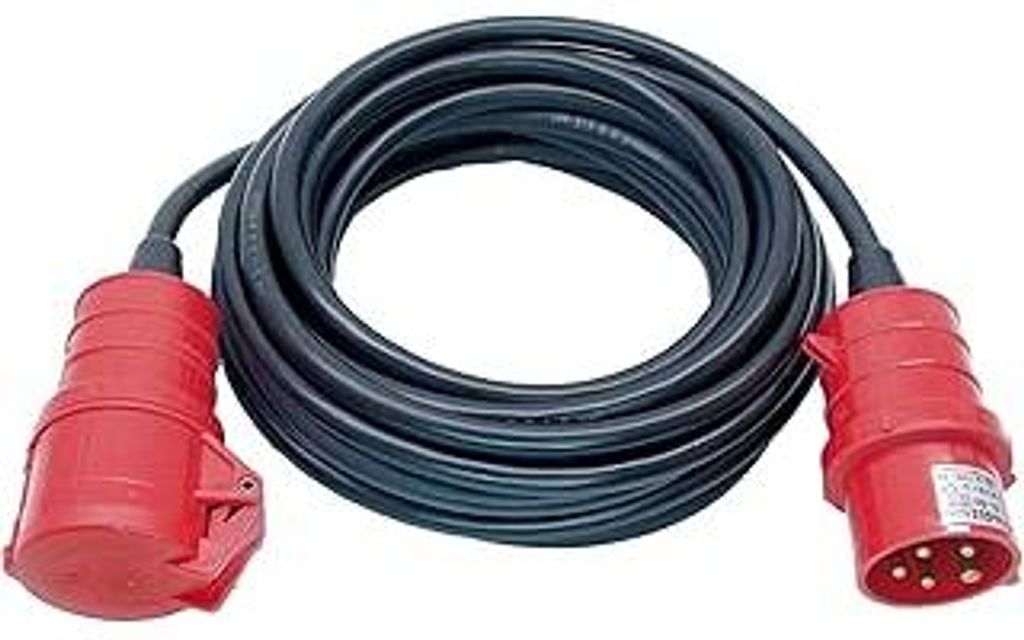 Brennenstuhl Professional CEE Verlängerungskabel IP44 (10m Kabel, H07RN-F 5G2,5, 5-polig mit CEE Stecker und Kupplung, für den Außenbereich IP44...
