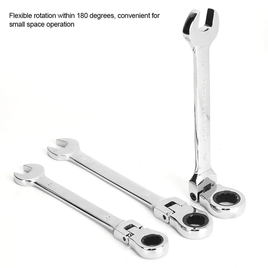 Coffret de Clés Mixtes à Cliquet Orientables de 8 à 17 mm pour Auto