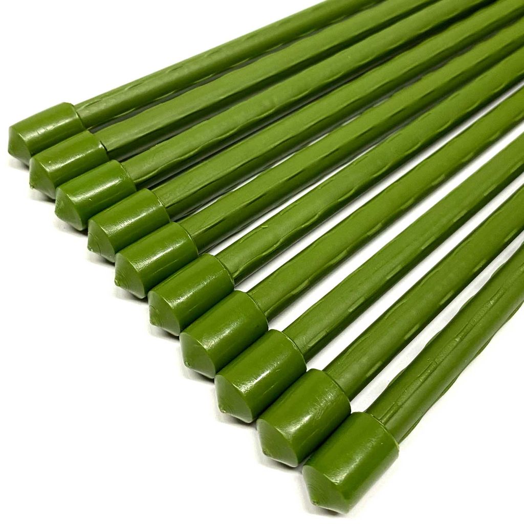 50 Stück Rankstäbe Grün Pflanzhilfe Rankhilfe Pflanzenstütze Pflanzen Stab 90cm 
