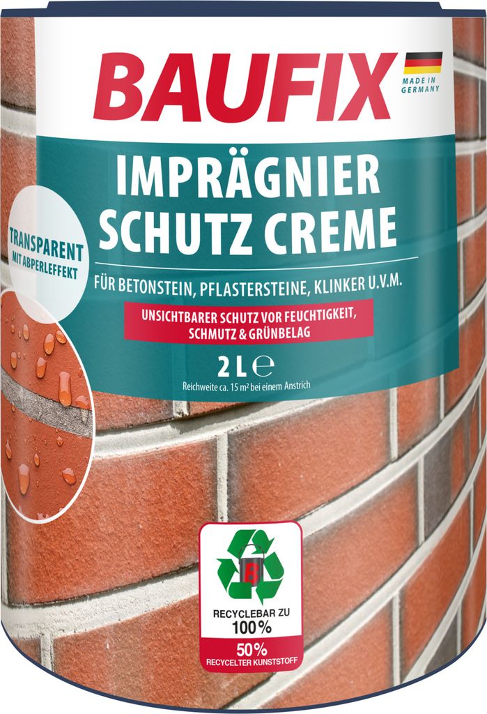 BAUFIX Imprägnierschutz Creme transparent mit Abperleffekt, Produktbild 