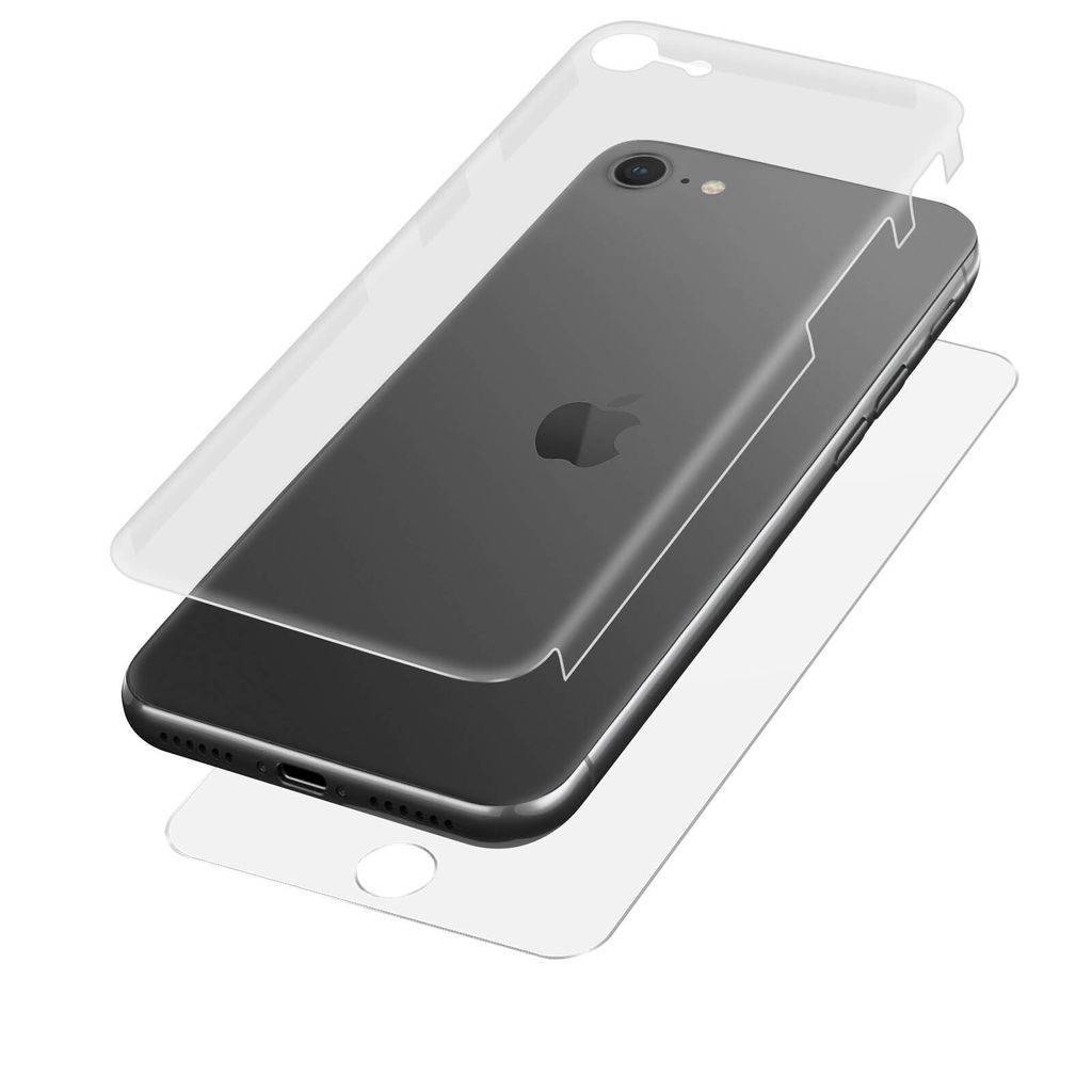 Avizar, Antibakterielle Schutzfolie vorne und hinten für iPhone SE 2022, Transparent