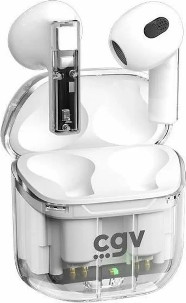 Écouteurs Bluetooth CGV URBAN GHOST Blanc avec boîtier de charge rapide