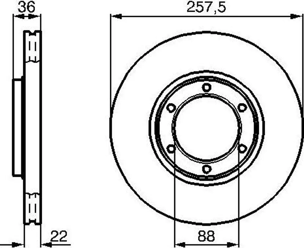 Disque de frein arrière Bosch compatible Campo et Frontera série A