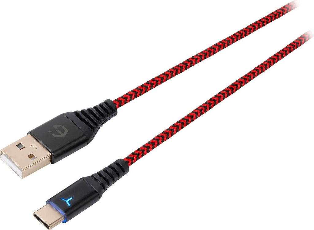 EGOGEAR Kabel SCH10 Rot/Schwarz Typ-C 3 m geflochten für NSW