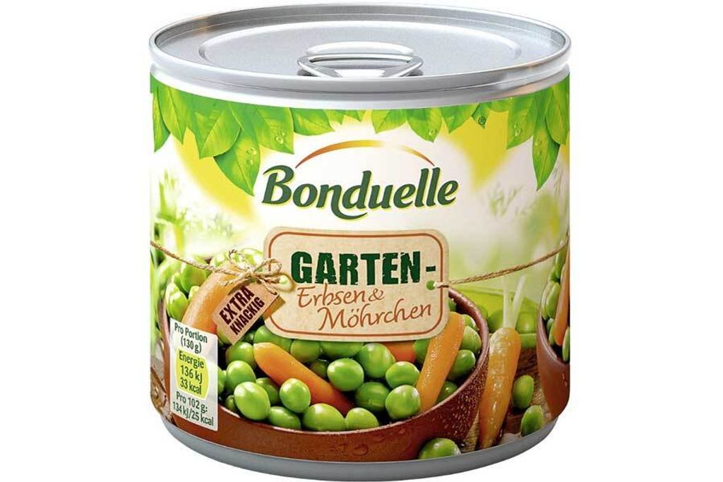 Bonduelle Garten Petits pois et carottes frais en boîte Image du produit 