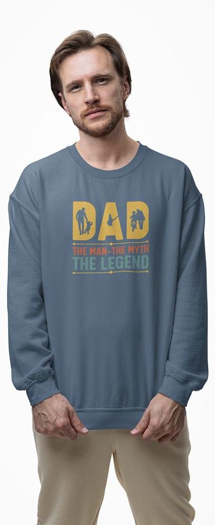 D&B Design Uni Pullover SWST00003 Dad IndigoBlau-Größe M