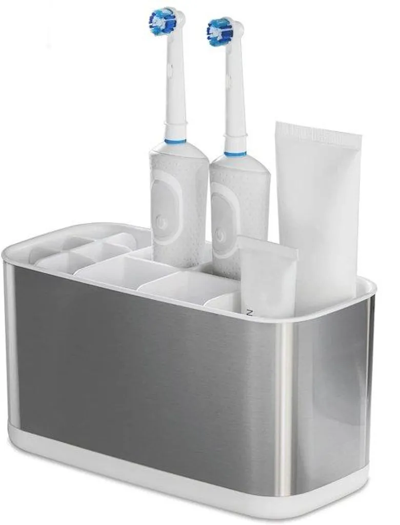 Porte-brosses à dents inox anti-rouille et stable : fini le désordre !