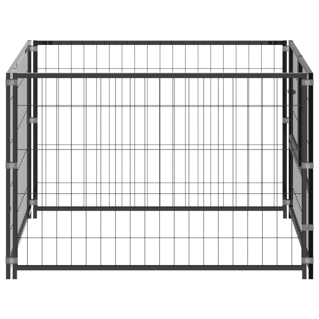 (Robust Möbel) Hundezwinger Schwarz 100x100x70cm Stahl - CL549493 - Sonstiges Hundezubehör