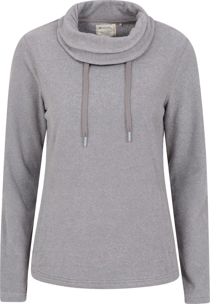Mountain Warehouse - "Hebridean" Fleece-Oberteil Wasserfallausschnitt für Damen MW657 (38 DE) (Dunkelgrau)