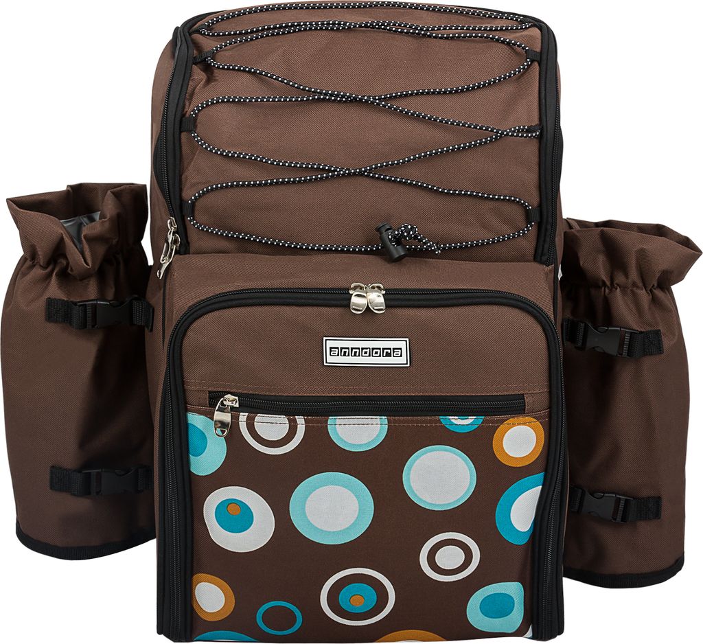 Picknickrucksack für 4 Personen – braun blau - Braun mit Produktbild 