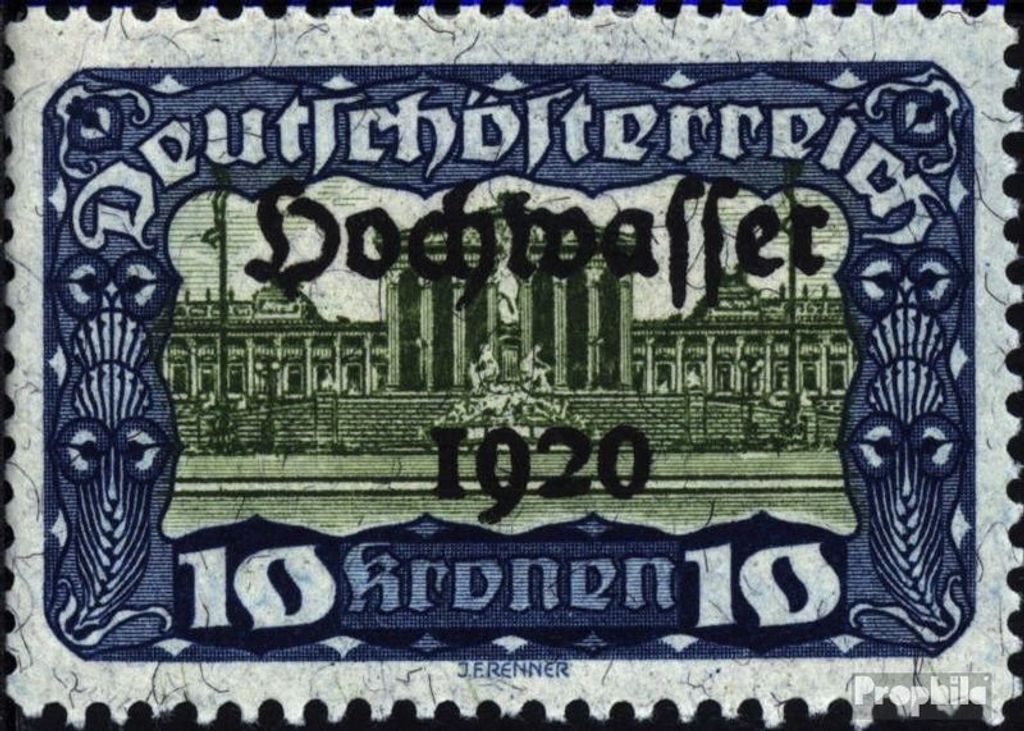 Briefmarken Österreich 1921 Mi 358 gestempelt Hochwasser Produktbild 