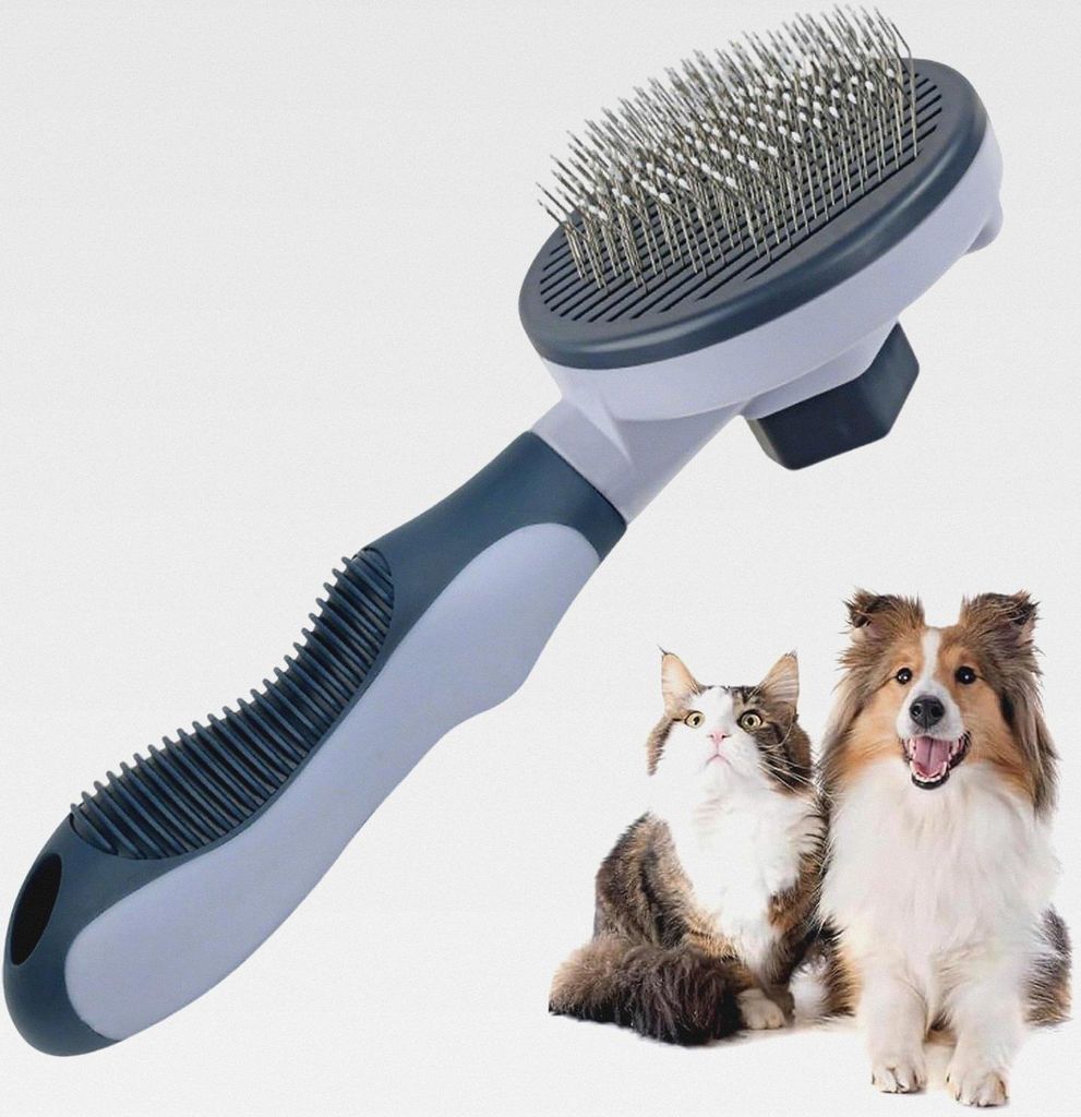 Katzenbürste gegen Haare | Kamm aus Edelstahl, tragbar, rutschfest, Kamm für die Fellpflege von Katzen – Verwendung im Innen- und Außenbereich...