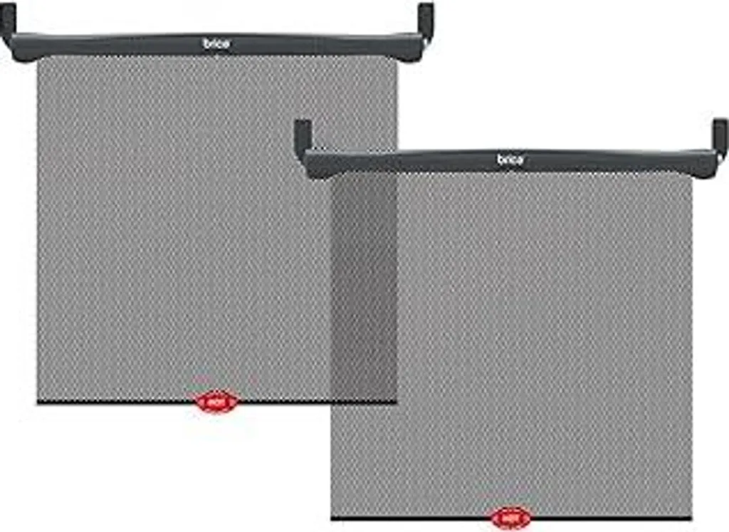 Parasole per auto Munchkin, set da 2, parasole rimovibile per auto per la massima protezione dai raggi UV, con indicatore di calore, adatto alla maggior parte dei veicoli, accessorio indispensabile per i viaggi e per i bambini in auto.